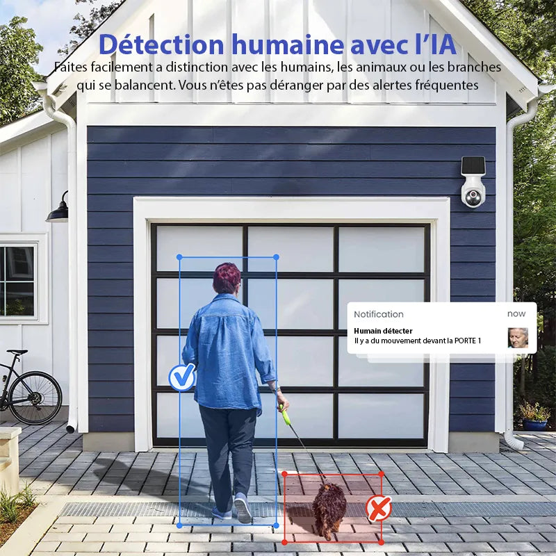 Caméra de surveillance solaire – Sécurité intelligente sans fil
