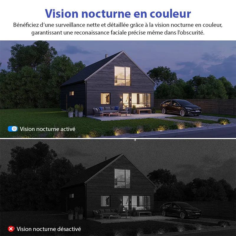 Caméra de surveillance solaire – Sécurité intelligente sans fil