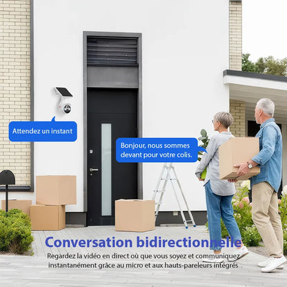 Caméra de surveillance solaire – Sécurité intelligente sans fil